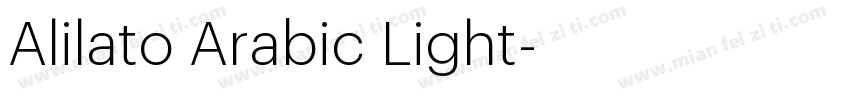 Alilato Arabic Light字体转换
